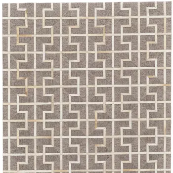 5' X 8' Tan and Ivory Geometric Hand Woven Area Rug