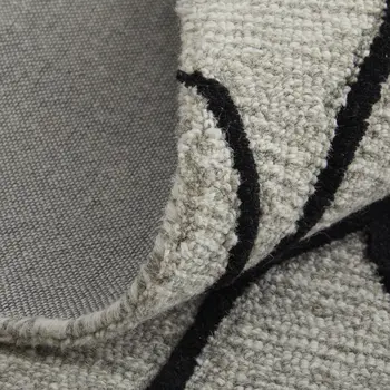 12' X 15' Gray and Black Wool Abstract Hand Tufted Area Rug