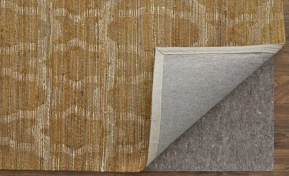 5' X 8' Tan and Ivory Geometric Hand Woven Area Rug