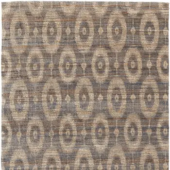 8' X 11' Taupe and Tan Geometric Hand Woven Area Rug
