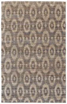8' X 11' Taupe and Tan Geometric Hand Woven Area Rug