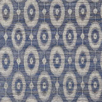 5' X 8' Blue and Tan Geometric Hand Woven Area Rug