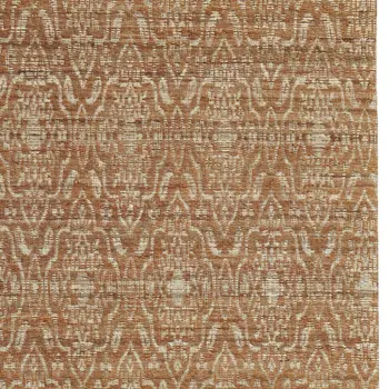5' X 8' Orange and Tan Geometric Hand Woven Area Rug