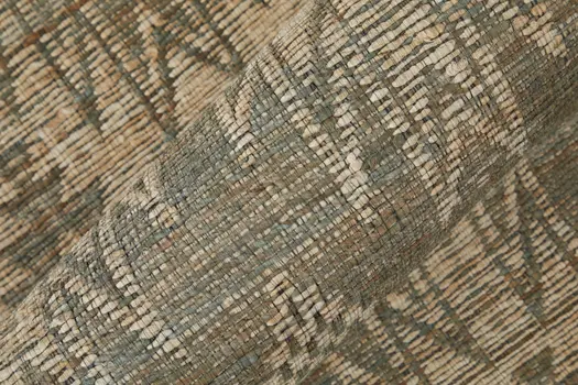 8' X 11' Tan and Gray Geometric Hand Woven Area Rug