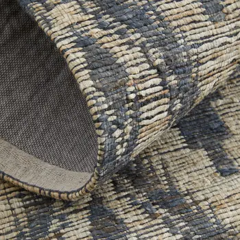 8' X 11' Tan and Gray Geometric Hand Woven Area Rug