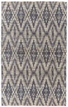 8' X 11' Tan and Gray Geometric Hand Woven Area Rug