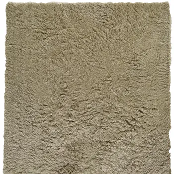 5' X 8' Tan Shag Hand Tufted Area Rug