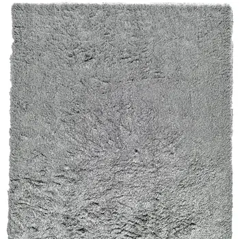 7' X 10' Gray Shag Hand Tufted Area Rug