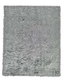 9' X 12' Gray Shag Hand Tufted Area Rug