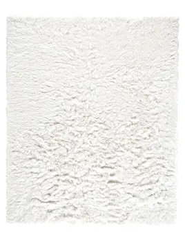 5' X 8' White Shag Hand Tufted Area Rug