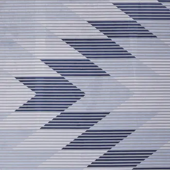10' X 13' Blue White and Gray Geometric Power Loom Area Rug
