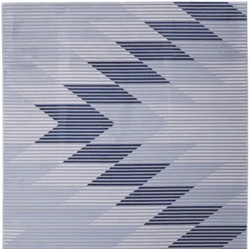10' X 13' Blue White and Gray Geometric Power Loom Area Rug