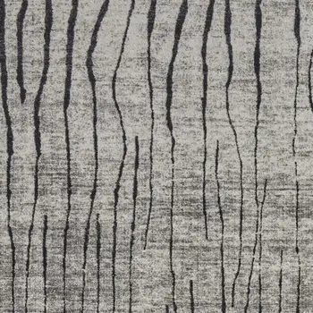 4' X 6' Gray and Black Abstract Power Loom Area Rug