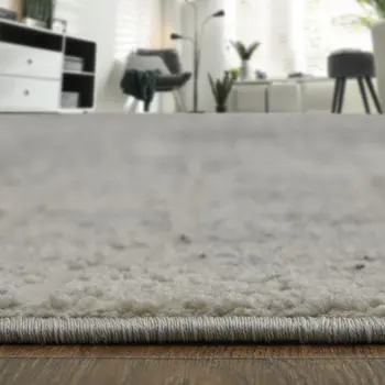 5' X 8' Ivory Gray and Black Abstract Power Loom Area Rug