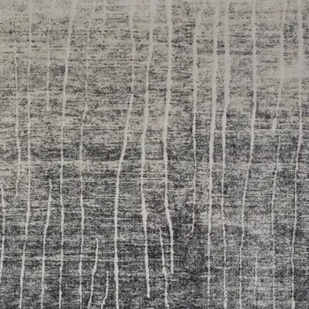7' X 10' Ivory Gray and Black Abstract Power Loom Area Rug