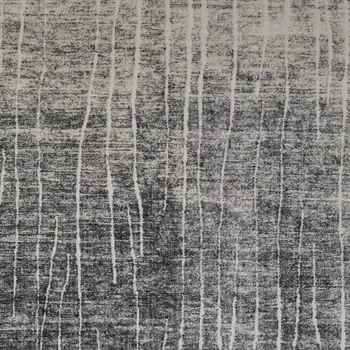 8' X 10' Ivory Gray and Black Abstract Power Loom Area Rug