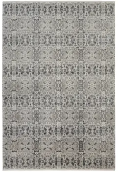 2' X 3' Ivory Taupe and Gray Oriental Power Loom Area Rug With Fringe