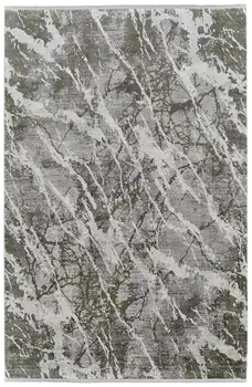 12' X 15' Taupe and Gray Abstract Power Loom Area Rug With Fringe