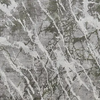 12' X 15' Taupe and Gray Abstract Power Loom Area Rug With Fringe