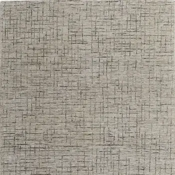 8' X 10' Ivory and Gray Wool Hand Tufted Distressed Area Rug