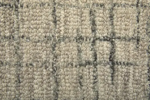 2' X 3' Ivory and Gray Wool Hand Tufted Distressed Area Rug