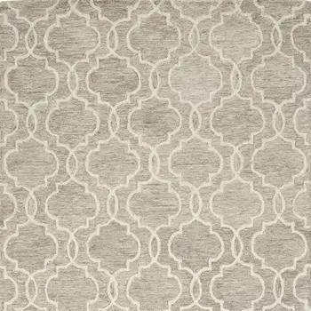 12' X 15' Brown and Ivory Wool Floral Hand Tufted Area Rug