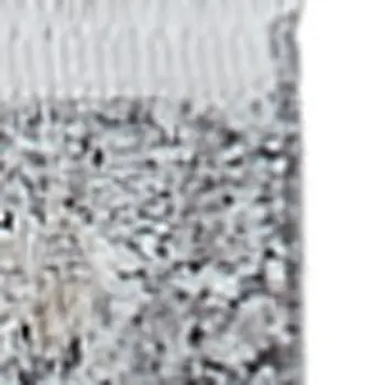 8' Gray and Silver Abstract Power Loom Worn Faded Runner Rug