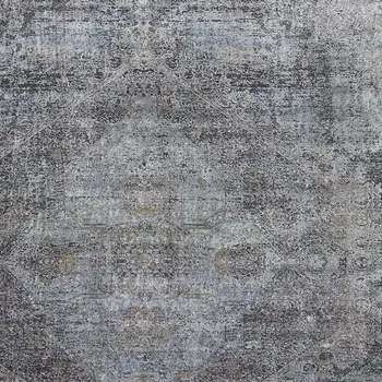 12' X 15' Gray Abstract Distressed Area Rug