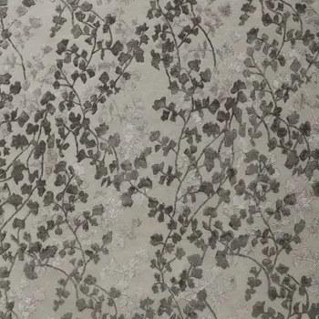 8' X 10' Gray and Silver Floral Hand Tufted Area Rug