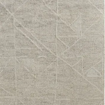 8' X 12' Tan and Ivory Wool Hand Knotted Area Rug