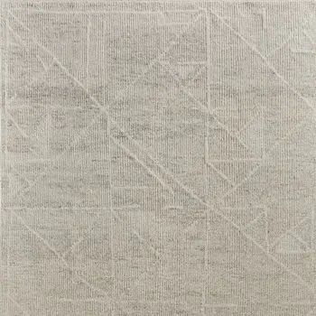 12' X 15' Tan and Ivory Wool Hand Knotted Area Rug