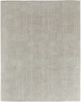 9' X 13' Tan and Ivory Wool Hand Knotted Area Rug