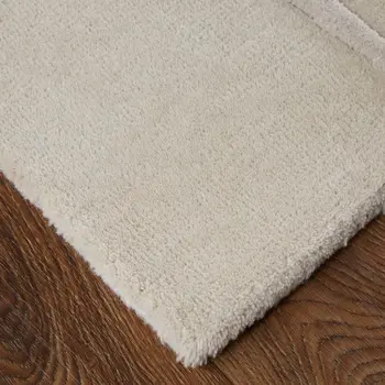 5' X 8' Ivory Taupe and Brown Abstract Hand Tufted Area Rug