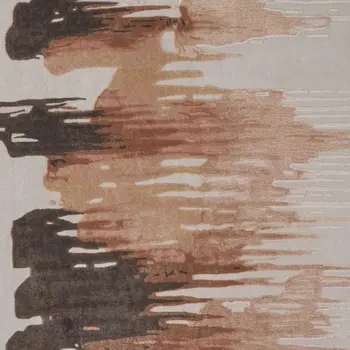 2' X 3' Tan Brown and Orange Abstract Hand Tufted Area Rug