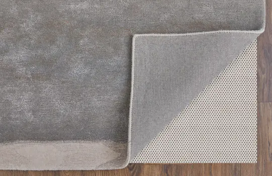 4' X 6' Gray and Ivory Abstract Hand Tufted Area Rug