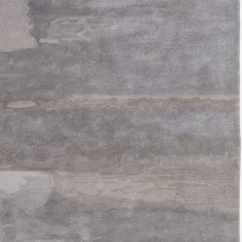 9' X 12' Gray and Ivory Abstract Hand Tufted Area Rug