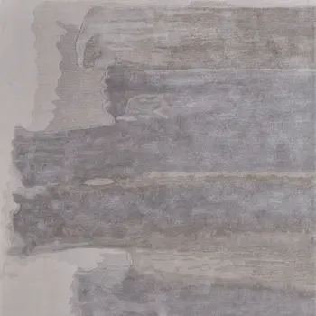2' X 3' Gray and Ivory Abstract Hand Tufted Area Rug