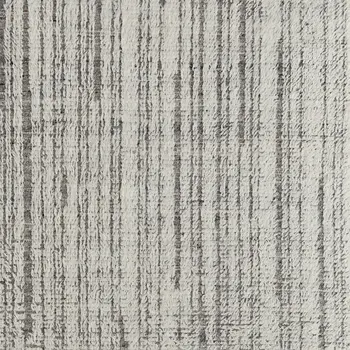 2' X 3' Gray and Ivory Wool Striped Hand Woven Area Rug