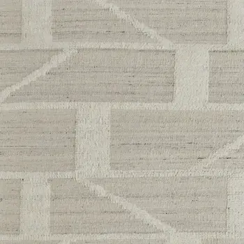 8' X 10' Tan and Ivory Wool Geometric Hand Woven Area Rug