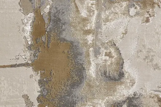 8' X 10' Ivory Brown and Gray Abstract Power Loom Area Rug