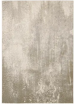 8' X 10' Gray and Ivory Abstract Power Loom Area Rug