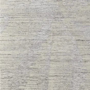 12' X 15' Ivory and Gray Abstract Hand Knotted Worn Faded Area Rug