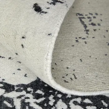 12' X 15' Black and Gray Abstract Hand Woven Area Rug
