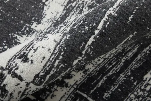 10' X 14' Black and Gray Abstract Hand Woven Area Rug