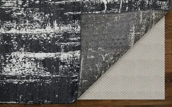 10' X 14' Black and Gray Abstract Hand Woven Area Rug