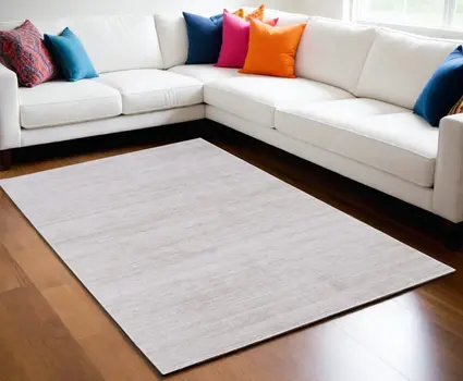 5' X 8' Ivory Power Loom Area Rug