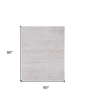 5' X 8' Ivory Power Loom Area Rug