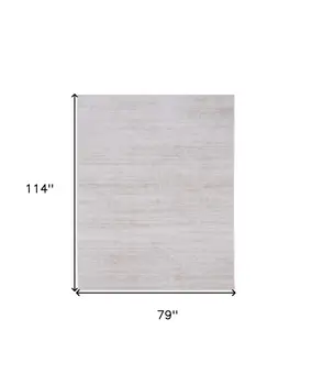 7' X 10' Ivory Power Loom Area Rug