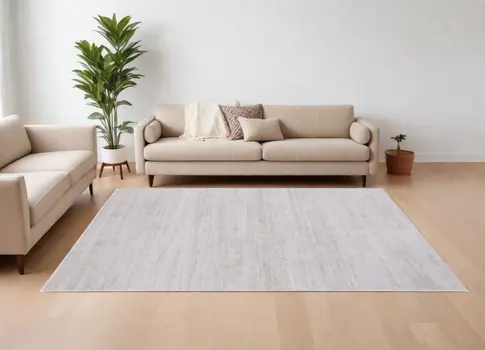 9' X 13' Ivory Power Loom Area Rug