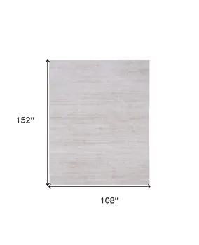 9' X 13' Ivory Power Loom Area Rug